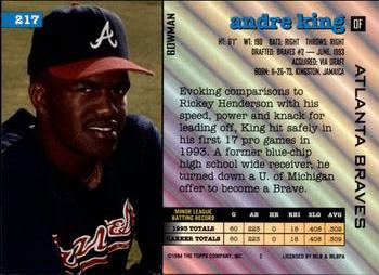 Andre King  baseball card collectible - Main Image 2