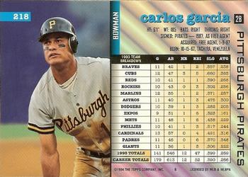 Carlos Garcia  baseball card collectible - Main Image 2