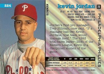 Kevin Jordan  baseball card collectible - Main Image 2