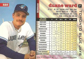 Duane Ward  baseball card collectible - Main Image 2