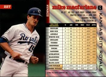 Mike Macfarlane  baseball card collectible - Main Image 2