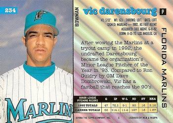 Vic Darensbourg  baseball card collectible - Main Image 2