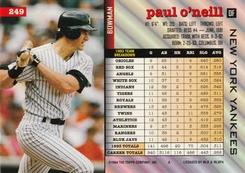Paul O’Neill  baseball card collectible - Main Image 2