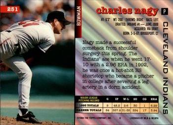 Charles Nagy  baseball card collectible - Main Image 2
