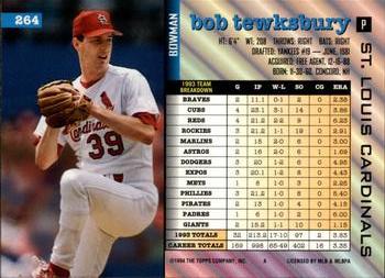 Bob Tewksbury  baseball card collectible - Main Image 2