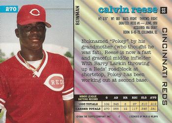 Calvin Reese  baseball card collectible - Main Image 2