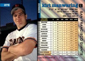 Kirt Manwaring  baseball card collectible - Main Image 2