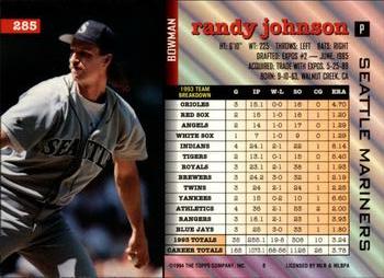 Randy Johnson  baseball card collectible - Main Image 2