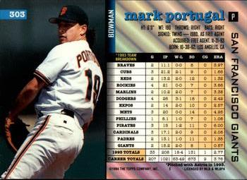 Mark Portugal  baseball card collectible - Main Image 2