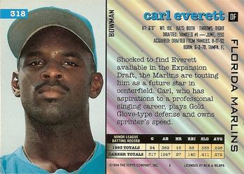 Carl Everett  baseball card collectible - Main Image 2