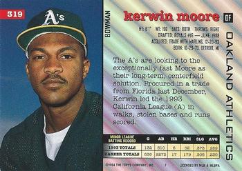 Kerwin Moore  baseball card collectible - Main Image 2