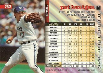 Pat Hentgen  baseball card collectible - Main Image 2