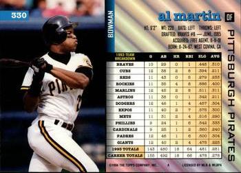 Al Martin  baseball card collectible - Main Image 2
