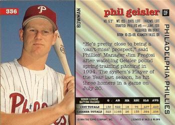 Phil Geisler  baseball card collectible - Main Image 2