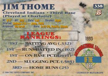 Jim Thome  baseball card collectible - Main Image 2