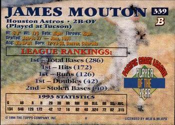 James Mouton  baseball card collectible - Main Image 2