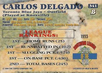 Carlos Delgado  baseball card collectible - Main Image 2