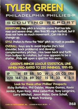 Tyler Green  baseball card collectible - Main Image 2