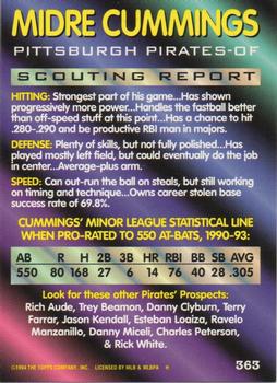 Midre Cummings  baseball card collectible - Main Image 2