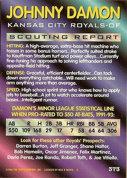 Johnny Damon  baseball card collectible - Main Image 2