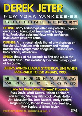 Derek Jeter  baseball card collectible - Main Image 2