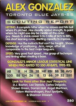 Alex Gonzalez  baseball card collectible - Main Image 2
