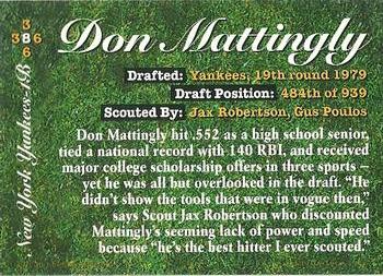 Don Mattingly  baseball card collectible - Main Image 2