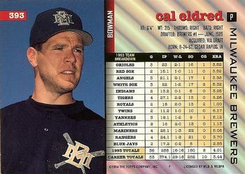 Cal Eldred  baseball card collectible - Main Image 2