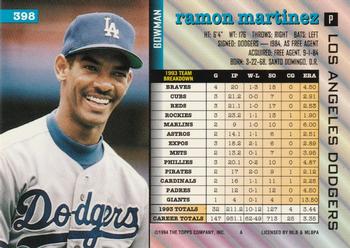 Ramon Martinez  baseball card collectible - Main Image 2