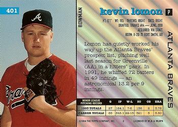 Kevin Lomon  baseball card collectible - Main Image 2