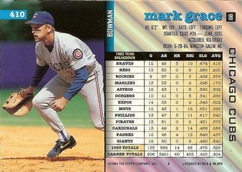 Mark Grace  baseball card collectible - Main Image 2