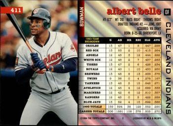 Albert Belle  baseball card collectible - Main Image 2