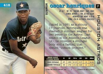 Oscar Henriquez  baseball card collectible - Main Image 2