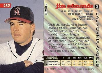 Jim Edmonds  baseball card collectible - Main Image 2
