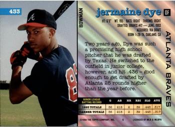 Jermaine Dye  baseball card collectible - Main Image 2