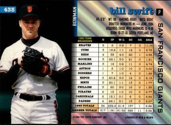 Bill Swift  baseball card collectible - Main Image 2