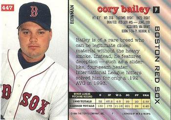 Cory Bailey  baseball card collectible - Main Image 2