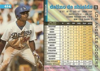 Delino DeShields  baseball card collectible - Main Image 2