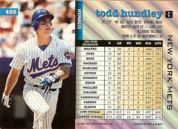 Todd Hundley  baseball card collectible - Main Image 2