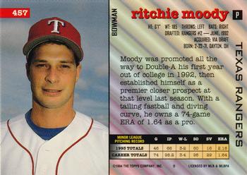 Ritchie Moody  baseball card collectible - Main Image 2