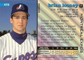 Brian Looney  baseball card collectible - Main Image 2