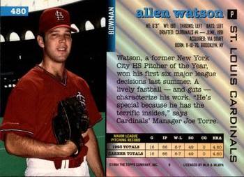 Allen Watson  baseball card collectible - Main Image 2