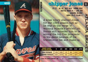 Chipper Jones  baseball card collectible - Main Image 2