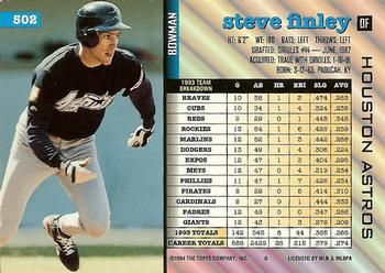 Steve Finley  baseball card collectible - Main Image 2