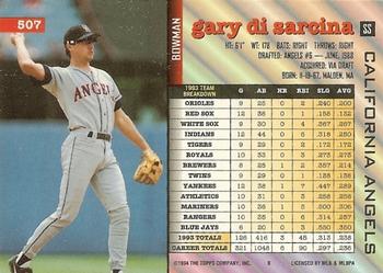 Gary DiSarcina  baseball card collectible - Main Image 2