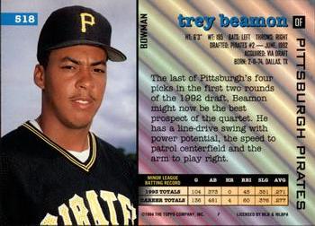 Trey Beamon  baseball card collectible - Main Image 2