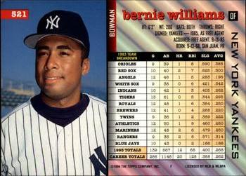 Bernie Williams  baseball card collectible - Main Image 2