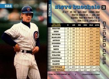 Steve Buechele  baseball card collectible - Main Image 2
