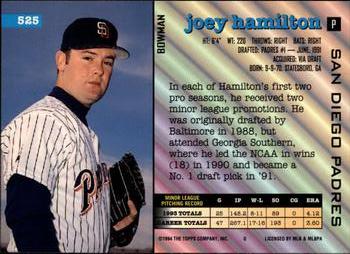 Joey Hamilton  baseball card collectible - Main Image 2