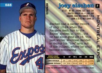 Joey Eischen  baseball card collectible - Main Image 2